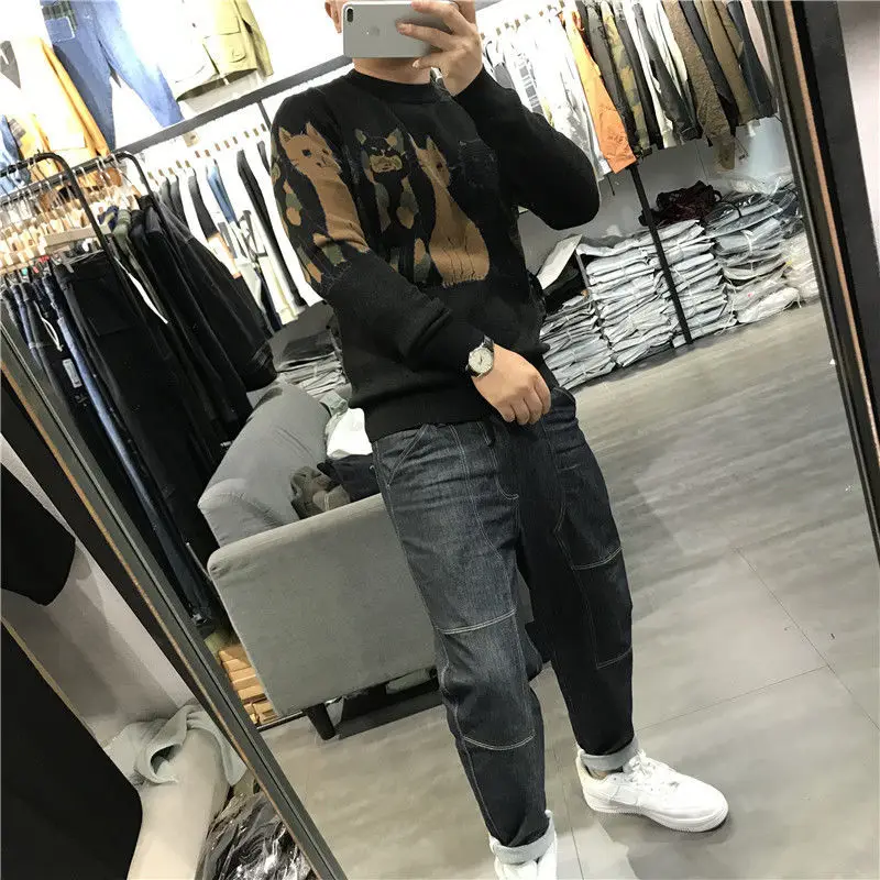 Autumn and winter new men plus velvet thick sweater base slim body warm handsome Korean knitting trend ins
Autumn and winter new men plus velvet thick sweater base slim body warm handsome Korean knitting trend ins