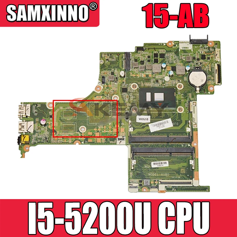 Для HP 15-AB материнская плата для ноутбука 809041-501 809041-601 с SR23Y I5-5200U DAX12AMB6D0 100%