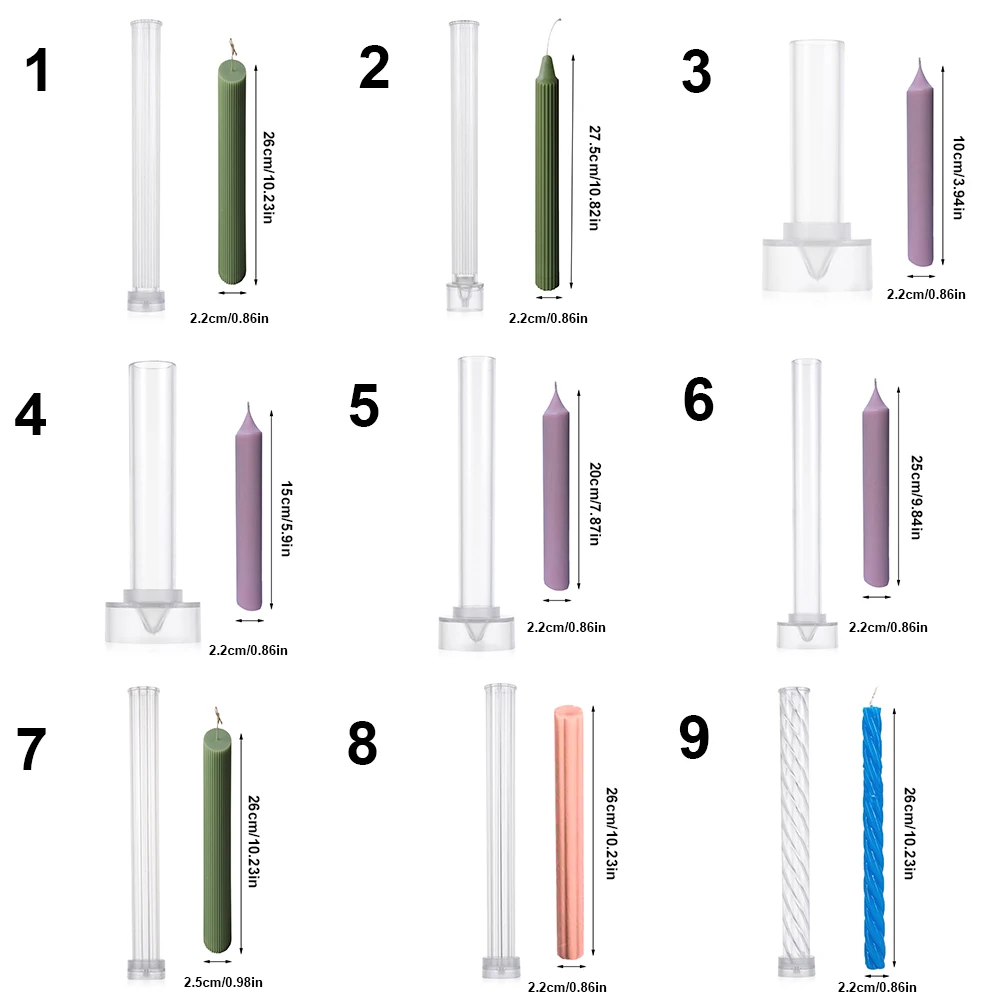 Long rod striped cylinder DIY candle mold large cylinder handmade material candle mold craft candle holder making tools
Long rod striped cylinder DIY candle mold large cylinder handmade material candle mold craft candle holder making tools