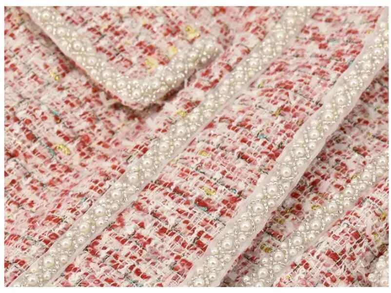 Tweed Jacket Coat Women Runway Wool Blazer Elegant Pearl Designer Slim Luxury Brand Pink Woolen Autumn Winter Ladies Top
Tweed Jacket Coat Women Runway Wool Blazer Elegant Pearl Designer Slim Luxury Brand Pink Woolen Autumn Winter Ladies Top