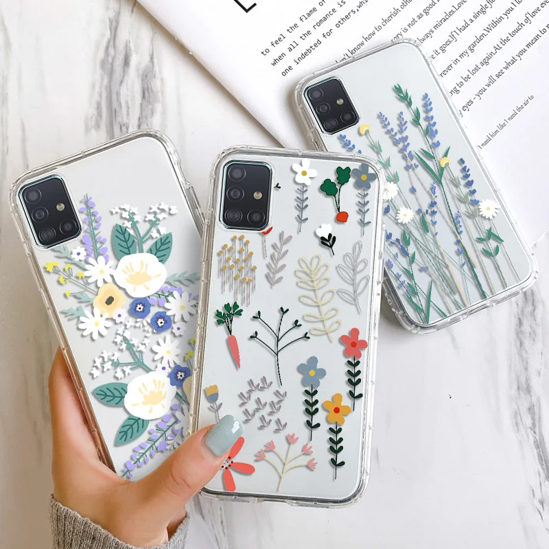 Clear TPU For Samsung s20 plus S21 Ultra S10 Plus Case On Samsung A51 A32 A50S A30S A71 A52 A72 A31 A12 A21S Flower Phone Bumper 
Clear TPU For Samsung s20 plus S21 Ultra S10 Plus Case On Samsung A51 A32 A50S A30S A71 A52 A72 A31 A12 A21S Flower Phone Bumper