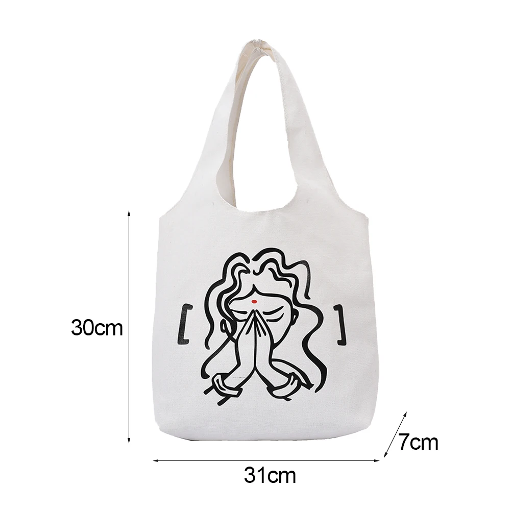 Women's Shoulder Bag Character Print Canvas Ladies Shopper Tote Daily Cotton Cloth Fabric Grocery Purses and Handbags Books Bags
Women's Shoulder Bag Character Print Canvas Ladies Shopper Tote Daily Cotton Cloth Fabric Grocery Purses and Handbags Books Bags