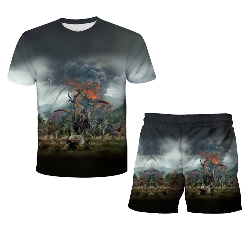 Jurassic Park Boys T-Shirt Girls Sets Top+Shorts 2pcs Sets Sports Suit Kids Clothes Jurassic World Tees Suit Anime Baby T-shirt
Jurassic Park Boys T-Shirt Girls Sets Top+Shorts 2pcs Sets Sports Suit Kids Clothes Jurassic World Tees Suit Anime Baby T-shirt