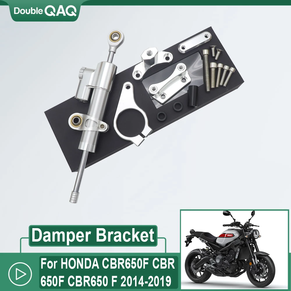 For Honda CBR650F 2014 - 2019 2018 2017 2016 2015 2014 CNC Stabilizer Damper With Steering Mount Bracket Holder Support Kit Set
For Honda CBR650F 2014 - 2019 2018 2017 2016 2015 2014 CNC Stabilizer Damper With Steering Mount Bracket Holder Support Kit Set