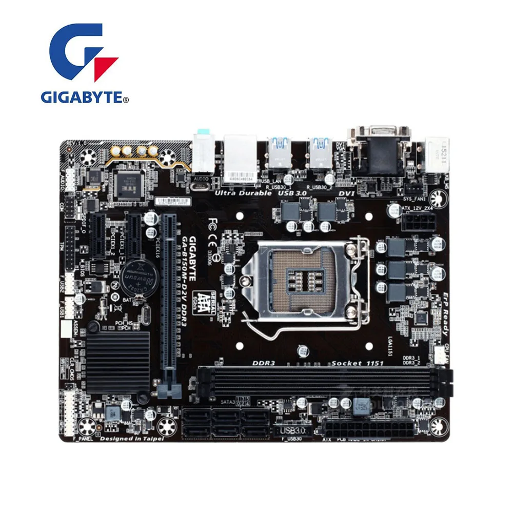 Для GIGABYTE B150M D2V DDR3 настольная GA материнская плата B150 Socket LGA 1151 используемая