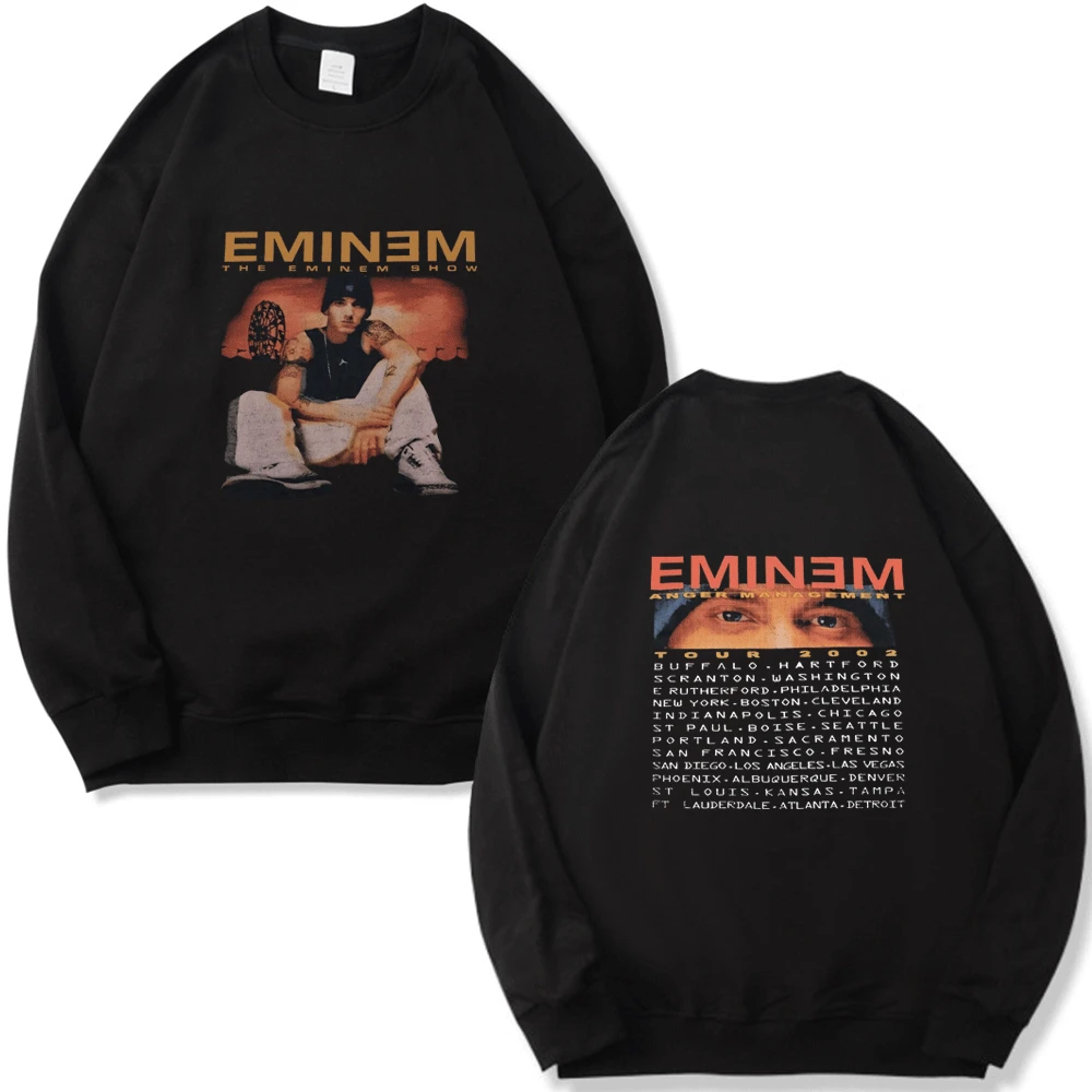 Винтажный Свитшот Eminem Anger Management Tour 2002 осенне-зимние толстовки флисовый пуловер с