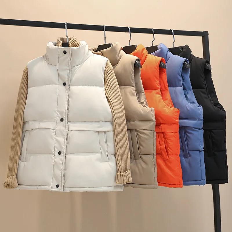2021 New Cotton Vest Women's Autumn Vest Jacket Short Korean Warm Winter Coat Cotton Sleeveless Park Solid Color Waistcoat
2021 New Cotton Vest Women's Autumn Vest Jacket Short Korean Warm Winter Coat Cotton Sleeveless Park Solid Color Waistcoat