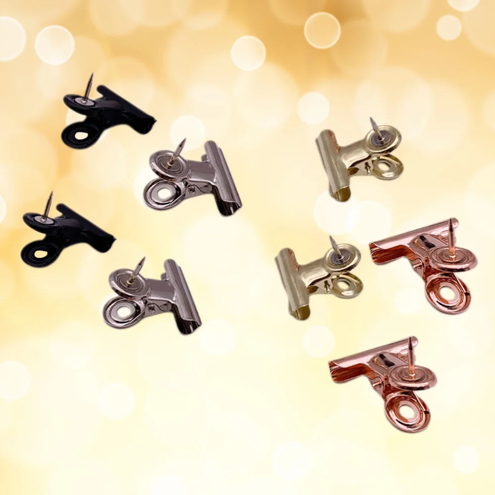 8pcs Thumbtack Clips Metal Nail Clamps Practical Paper Clips Durable Pin Clips for Restaurant Office Home 
8pcs Thumbtack Clips Metal Nail Clamps Practical Paper Clips Durable Pin Clips for Restaurant Office Home