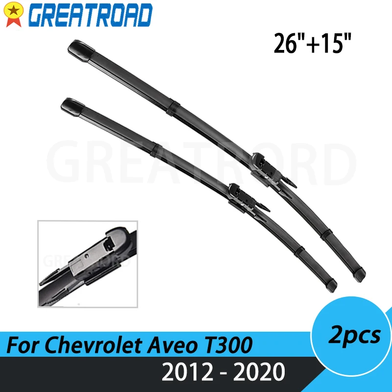 Щетки стеклоочистителя LHD для Chevrolet Aveo T300 2012-2020 26 + 15 дюймов |