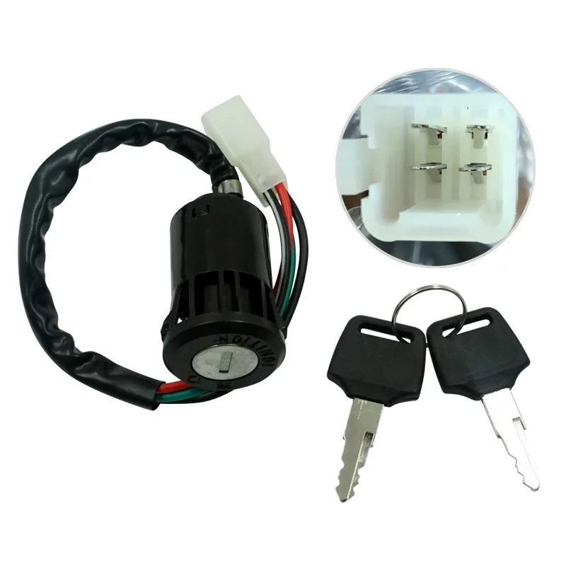 4 Wires Universal 2 Ignition Keys Start Switch Door Lock Key Motorcycle Accessories for ATV Go Kart For CG125 ZJ125
4 Wires Universal 2 Ignition Keys Start Switch Door Lock Key Motorcycle Accessories for ATV Go Kart For CG125 ZJ125