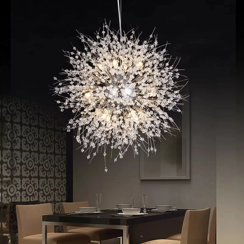 Modern LED Crystal Chandelier Light Pendant Hanging Lamp Dandelion Cristal Chandelier Lighting for Living Dining Room Decoration
Modern LED Crystal Chandelier Light Pendant Hanging Lamp Dandelion Cristal Chandelier Lighting for Living Dining Room Decoration
