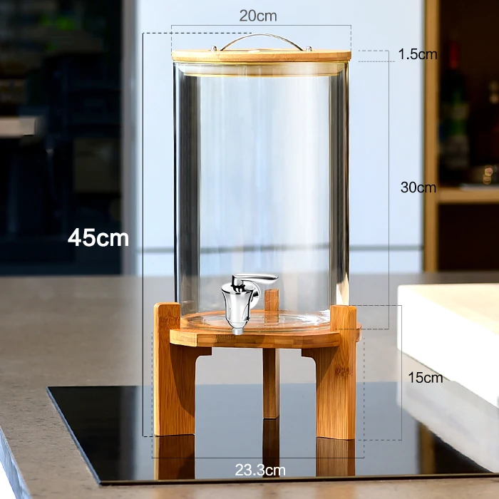 Fruit Enzymes Bottle Frosted Glass Beverage Seal Barrel With Tap Wood Holder Wine Juice Barrel Hot Selling
Fruit Enzymes Bottle Frosted Glass Beverage Seal Barrel With Tap Wood Holder Wine Juice Barrel Hot Selling
