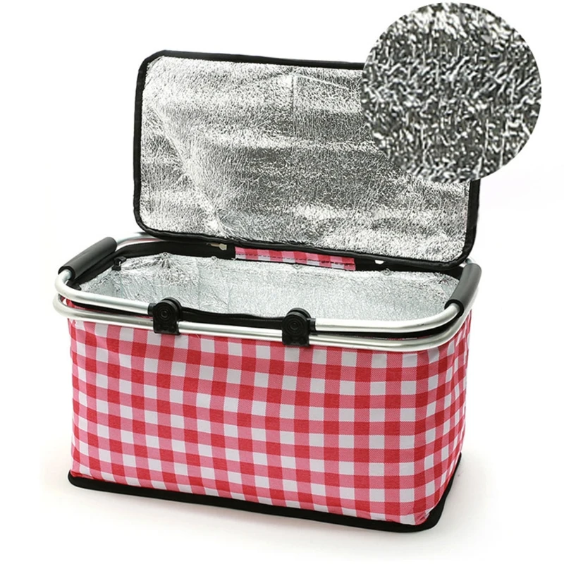 Double Handle Outdoor Picnic Basket Rectangular Hamper with Lid Aluminum Film Liners Food Fruit Storage Carrying Basket
Double Handle Outdoor Picnic Basket Rectangular Hamper with Lid Aluminum Film Liners Food Fruit Storage Carrying Basket