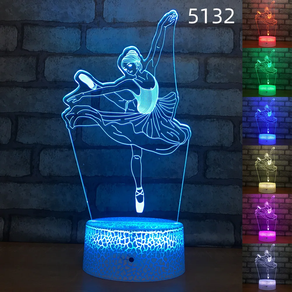Beauty Ballet Dancer 3D led Lamp USB Night Light Home Lighting Decors 7 Color Changing Remote Touch Lava Lamparas Table Lamp
Beauty Ballet Dancer 3D led Lamp USB Night Light Home Lighting Decors 7 Color Changing Remote Touch Lava Lamparas Table Lamp