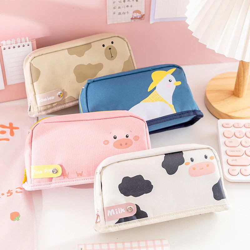 Creative Cartoon Foldable Pencil Bag Kawaii Stationery School Supplies Gifts For Kids Oxford Cloth Cute Animal Print Pencil Case
Creative Cartoon Foldable Pencil Bag Kawaii Stationery School Supplies Gifts For Kids Oxford Cloth Cute Animal Print Pencil Case