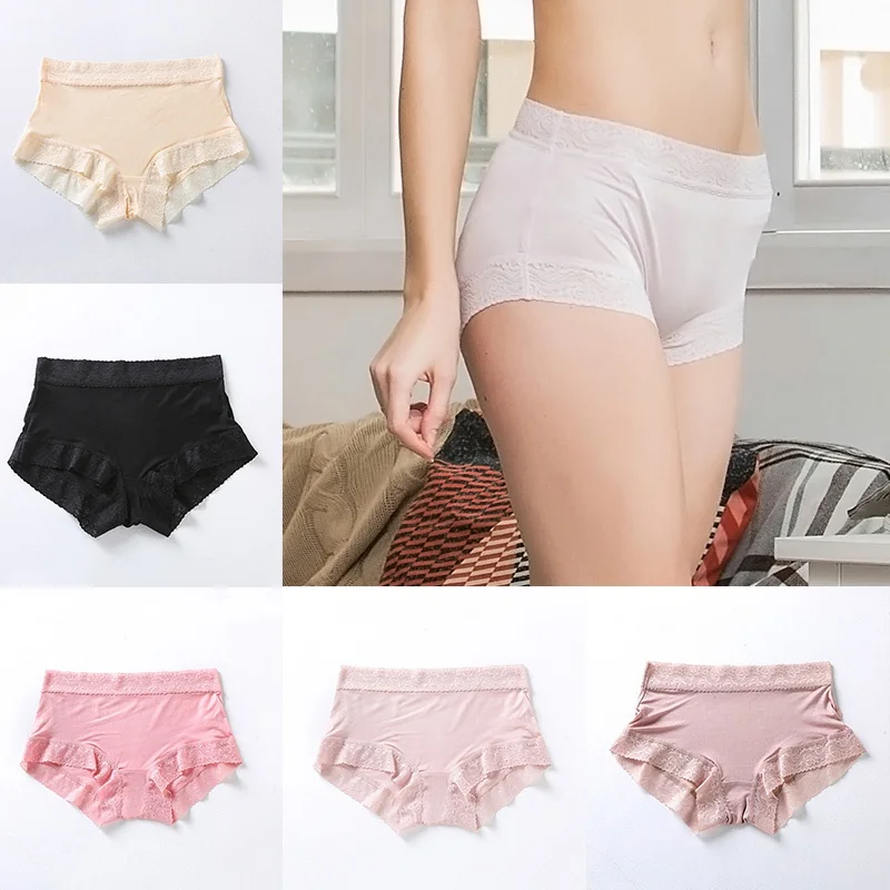 Women's Lace Silk Underwear Seamless Panties Breathable Briefs Boxer Comfortable Mulberry Silk
Women's Lace Silk Underwear Seamless Panties Breathable Briefs Boxer Comfortable Mulberry Silk