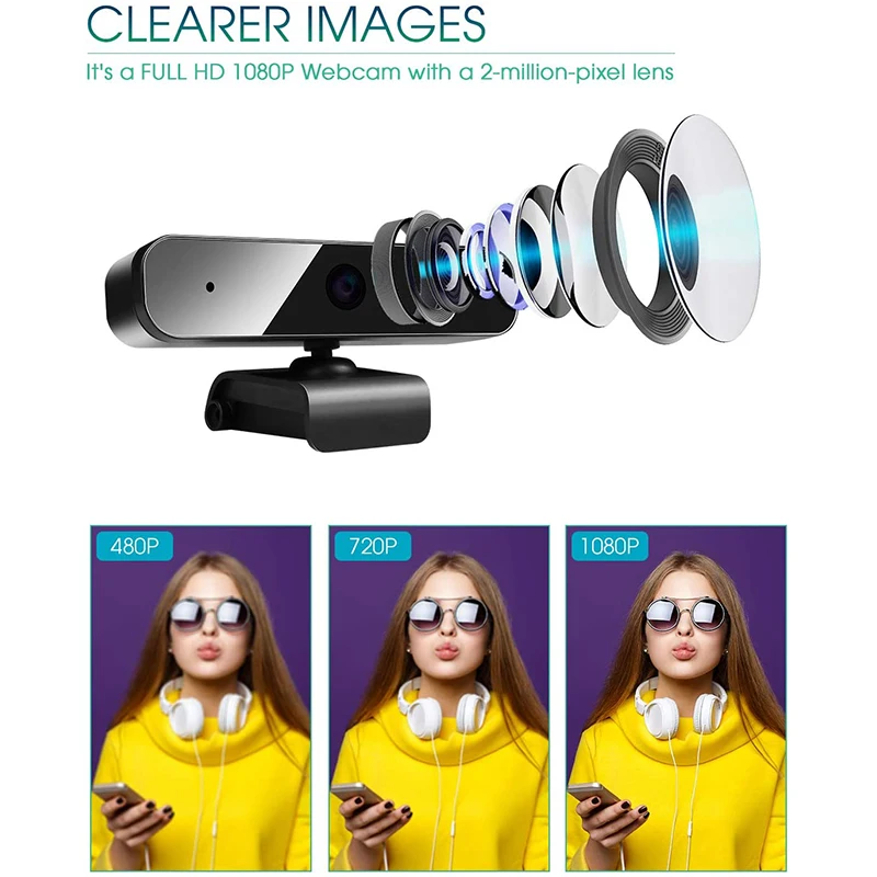 USB Camera (30Fps) 1080P for Computer , 360 degree Rotatable Plug&Dual Built-in Noise-Reducing Microphones
USB Camera (30Fps) 1080P for Computer , 360 degree Rotatable Plug&Dual Built-in Noise-Reducing Microphones