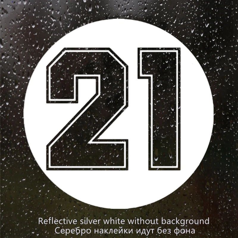 High Quality Car Decal Funny Racing Number 21 Car Sticker Waterproof Car Decal Stickers on Car Truck Bumper Rear Window 15x15cm 
High Quality Car Decal Funny Racing Number 21 Car Sticker Waterproof Car Decal Stickers on Car Truck Bumper Rear Window 15x15cm
