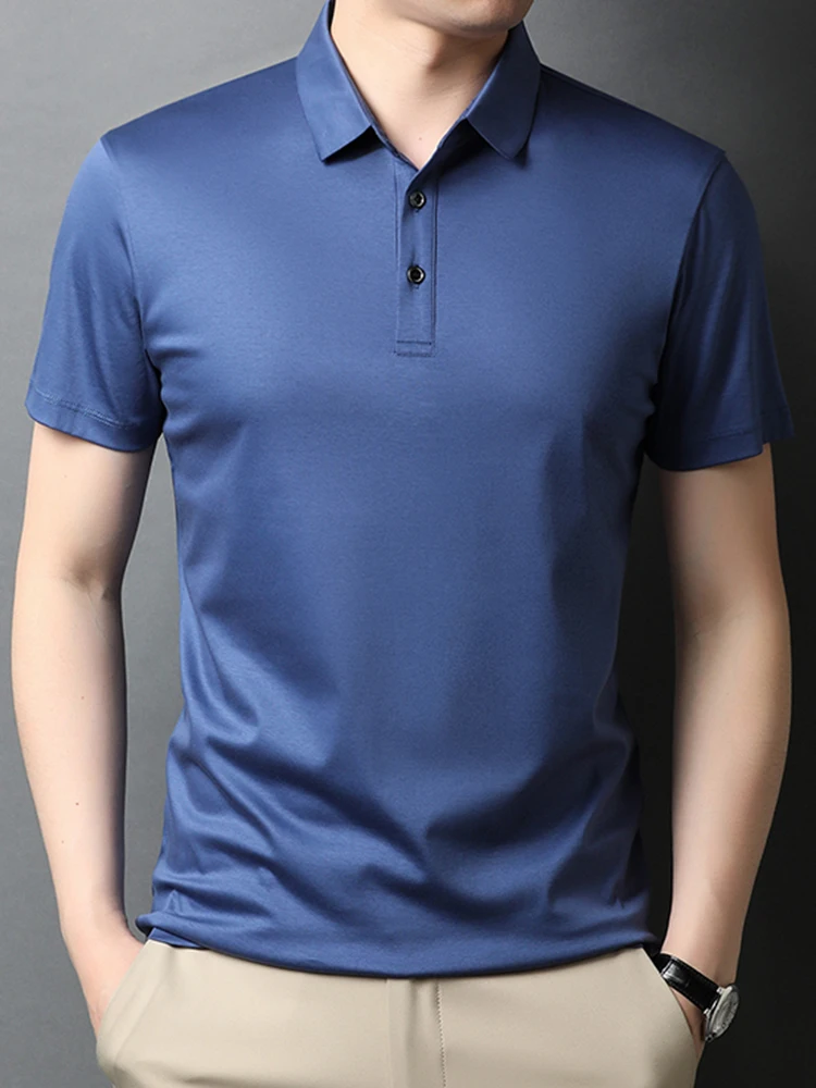 Men's Senior Business Shirt Cotton Solid Color Summer Fashion Short-sleeved T-shirt Casual Polo Shirt Drape Good Loose Top
Men's Senior Business Shirt Cotton Solid Color Summer Fashion Short-sleeved T-shirt Casual Polo Shirt Drape Good Loose Top