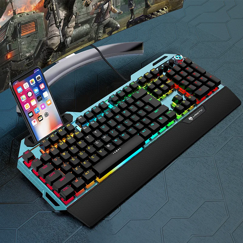Ture Mechanical Gaming Keyboard with Wrist Rest Anti-ghosting 108 Keys Wired RGB Backlit Keyborad Laptop PC Desktop Gamer
Ture Mechanical Gaming Keyboard with Wrist Rest Anti-ghosting 108 Keys Wired RGB Backlit Keyborad Laptop PC Desktop Gamer