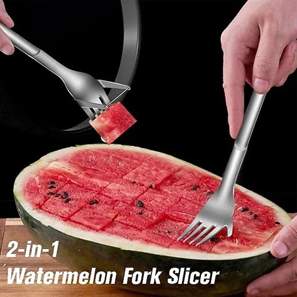Multi 2-in-1 Watermelon Fork Slicer Melon Cutting Machine Stainless Steel Windmill Fruit Household Artifact Kitchen Fruit Tool
Multi 2-in-1 Watermelon Fork Slicer Melon Cutting Machine Stainless Steel Windmill Fruit Household Artifact Kitchen Fruit Tool