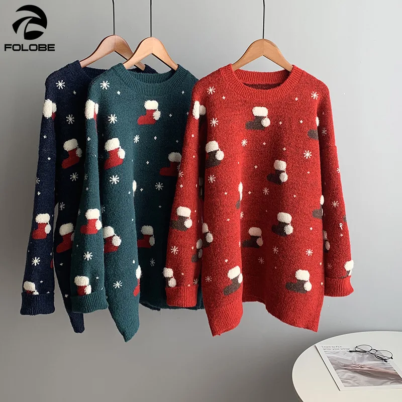 FOLOBE 2020 Vintage Christmas Sweater Women Snowflake Winter Knitted Jumper Sweaters Christmas Gift Fashion Knitwear Pullovers
FOLOBE 2020 Vintage Christmas Sweater Women Snowflake Winter Knitted Jumper Sweaters Christmas Gift Fashion Knitwear Pullovers