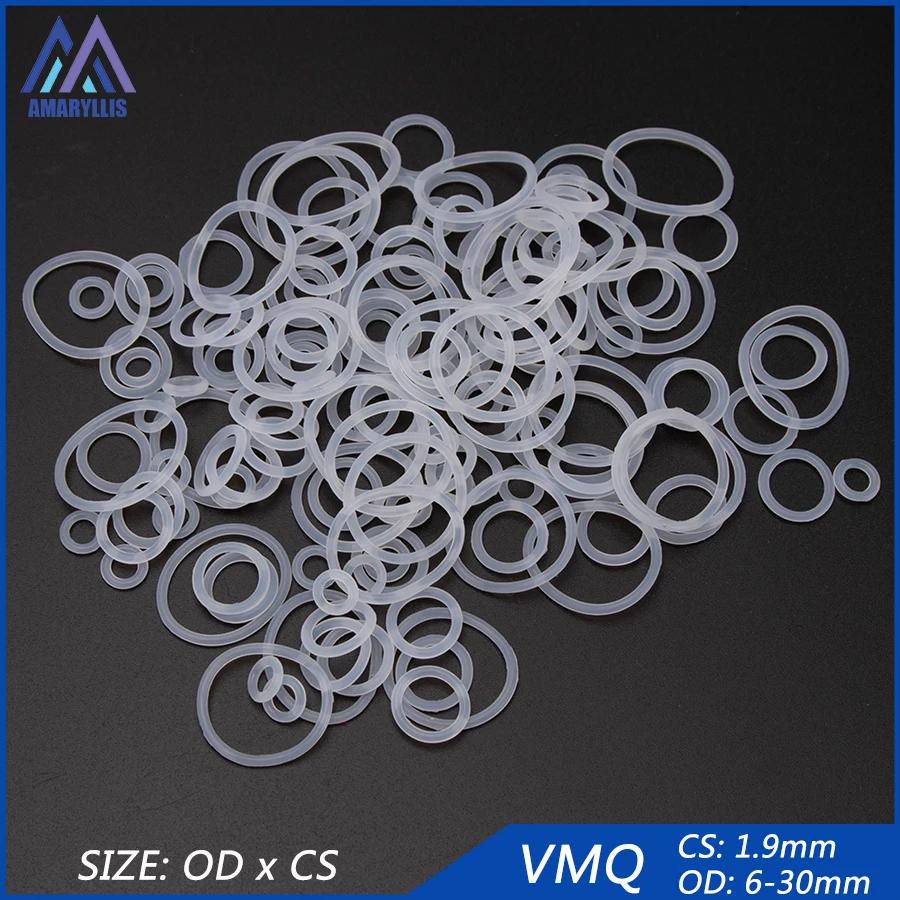 20pcs VMQ Silicone Rubber Sealing O-ring Replacement White Seal O rings Gasket Washer OD 6mm-30mm CS 1.9mm DIY Accessories S59
20pcs VMQ Silicone Rubber Sealing O-ring Replacement White Seal O rings Gasket Washer OD 6mm-30mm CS 1.9mm DIY Accessories S59