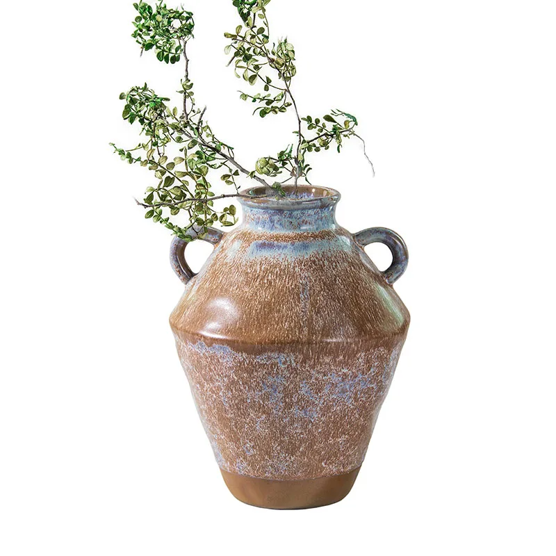 Chinse Retro Pottery Jug-eared Art Vase Ceramic Flower Vase Hydroponic Device Desktop European Home Decoration Accessories
Chinse Retro Pottery Jug-eared Art Vase Ceramic Flower Vase Hydroponic Device Desktop European Home Decoration Accessories