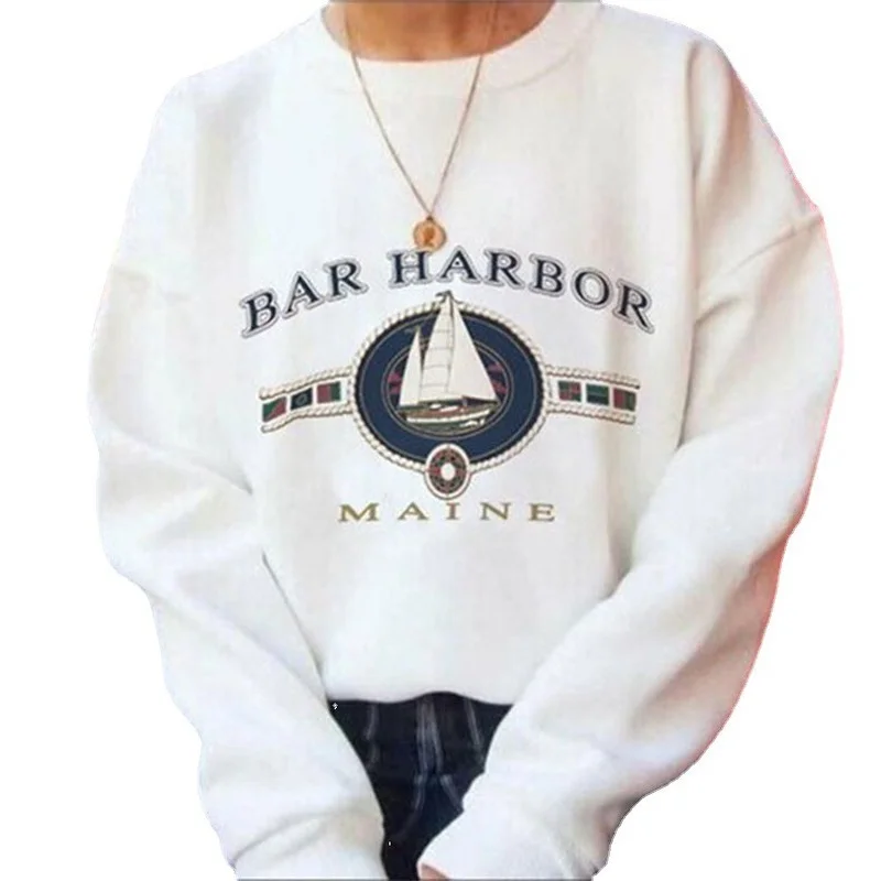 Vintage Streetwear White Letter Printing Sweatshirt Women Oversized Loose Casual Long Sleeve Pullover Fashion Tops Autumn 2021
Vintage Streetwear White Letter Printing Sweatshirt Women Oversized Loose Casual Long Sleeve Pullover Fashion Tops Autumn 2021