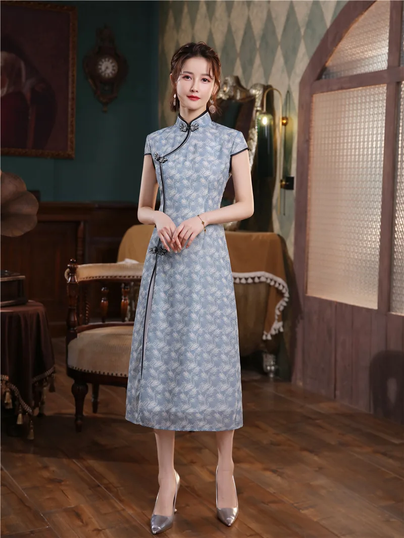 Lady Summer Chiffon Print Floral Chinese Dress Loose Traditional Daily Banquet Pleated Cheongsam Skirt M-3XL Short Sleeve Qipao
Lady Summer Chiffon Print Floral Chinese Dress Loose Traditional Daily Banquet Pleated Cheongsam Skirt M-3XL Short Sleeve Qipao