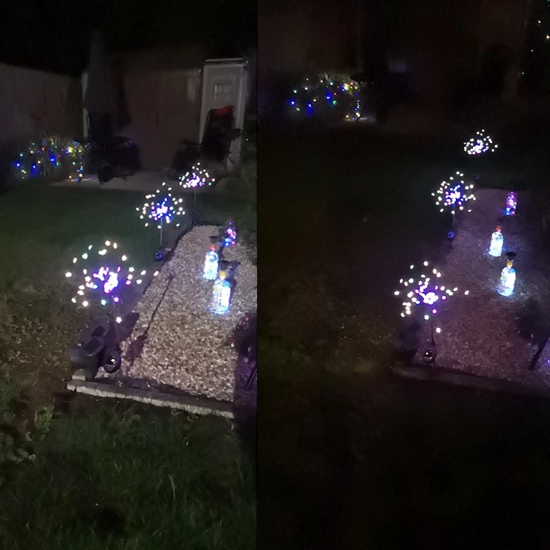 4Pcs 60 LED Solar Powered Firework Lights IP65 Waterproof Outdoor Lamp for Landscape Path Lawn Garden Outdoor Decoration
4Pcs 60 LED Solar Powered Firework Lights IP65 Waterproof Outdoor Lamp for Landscape Path Lawn Garden Outdoor Decoration