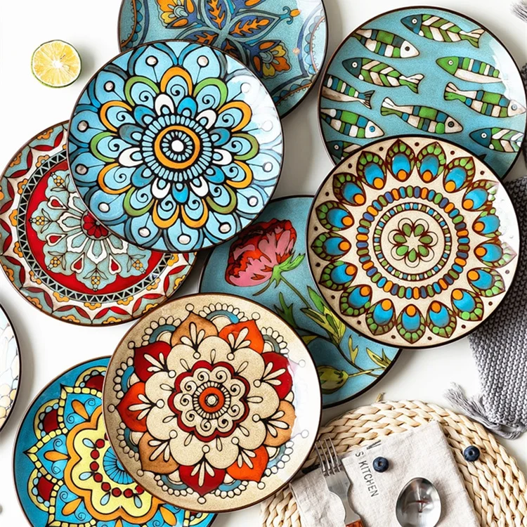 Creative Ceramic Plate Dish Plate Household Tableware Steak Plate Hand-painted European-style Underglaze Color Plate
Creative Ceramic Plate Dish Plate Household Tableware Steak Plate Hand-painted European-style Underglaze Color Plate