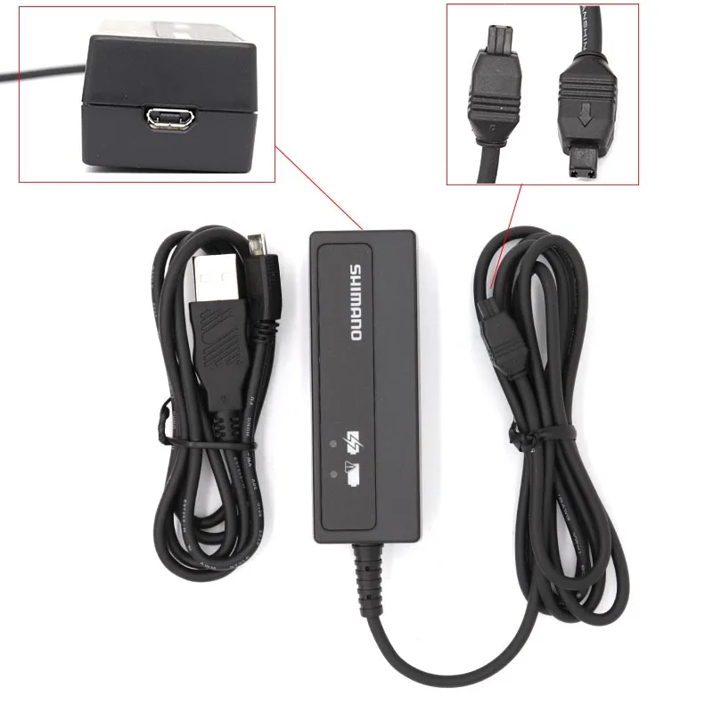 Shimano Di2 SM-BCR2 USB-Charger for SM-BTR2 + BT-DN110 Black E-Tube SM-BTR2 Internal Battery Charger PC Link
Shimano Di2 SM-BCR2 USB-Charger for SM-BTR2 + BT-DN110 Black E-Tube SM-BTR2 Internal Battery Charger PC Link