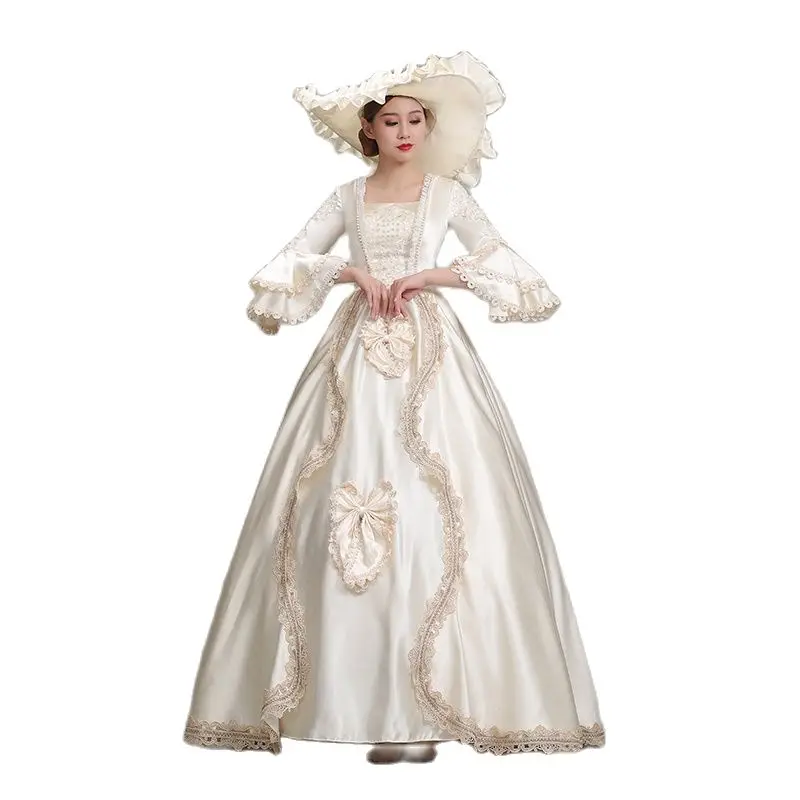 

18th Century Women's Rococo Ball Gown Printing Long Gothic Victorian Masquerade Theme Dresses
