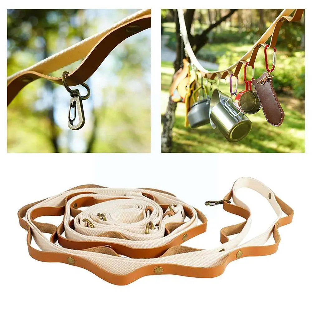5.3M Outdoor Camping Leather Hanging Rope Hanging Clothesline Convenient Hanging Camping Installation Picnics Simple Tools U2Y1
5.3M Outdoor Camping Leather Hanging Rope Hanging Clothesline Convenient Hanging Camping Installation Picnics Simple Tools U2Y1