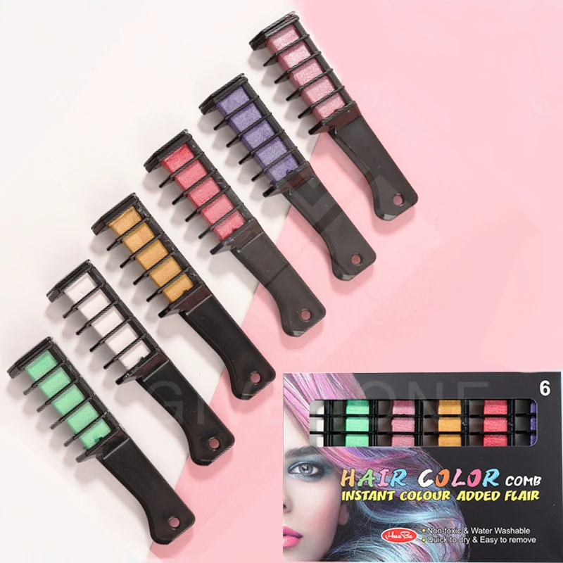 6 Color Hair Chalk Matte Color Set Temporary Disposable Hair Dyeing Comb Fashion and Colorful Temporary Hair Chalk Comb
6 Color Hair Chalk Matte Color Set Temporary Disposable Hair Dyeing Comb Fashion and Colorful Temporary Hair Chalk Comb