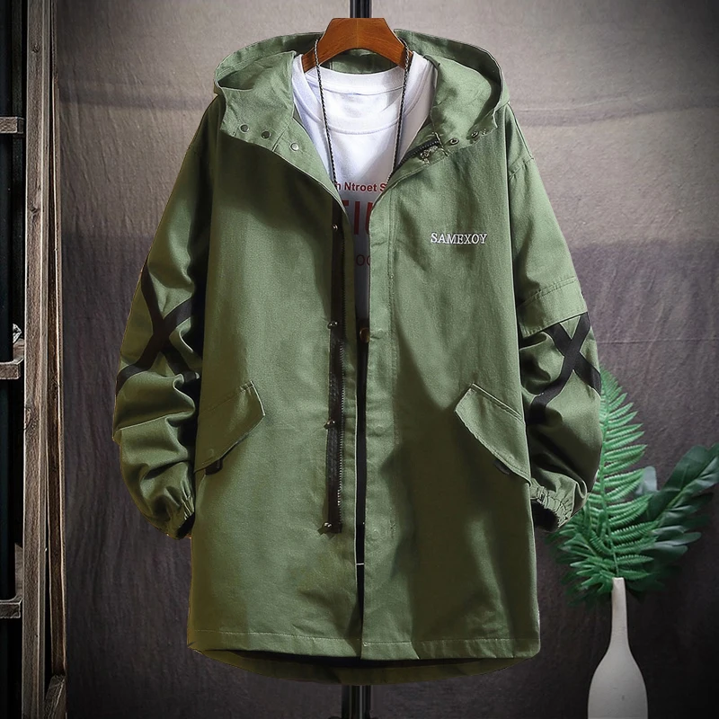 Denim Men Trench Coat Long Plus Size Hooded Windbreaker Mens Autumn Winter Loose Casual Jacket Fashion Manteaux Men Coats KK60FY
Denim Men Trench Coat Long Plus Size Hooded Windbreaker Mens Autumn Winter Loose Casual Jacket Fashion Manteaux Men Coats KK60FY