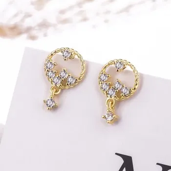 Water Drop Zircon Round Hollow Diamond Earrings Women's Fashion Sweet Sparkling Diamond Earrings SE200
Water Drop Zircon Round Hollow Diamond Earrings Women's Fashion Sweet Sparkling Diamond Earrings SE200