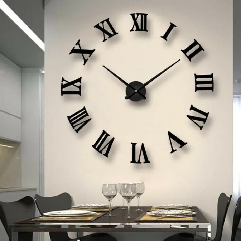 Large Home Wall Clock 3D DIY Clock Acrylic Mirror Stickers Home Decoration Living Room Quartz Needle Self Adhesive Hanging Watch
Large Home Wall Clock 3D DIY Clock Acrylic Mirror Stickers Home Decoration Living Room Quartz Needle Self Adhesive Hanging Watch