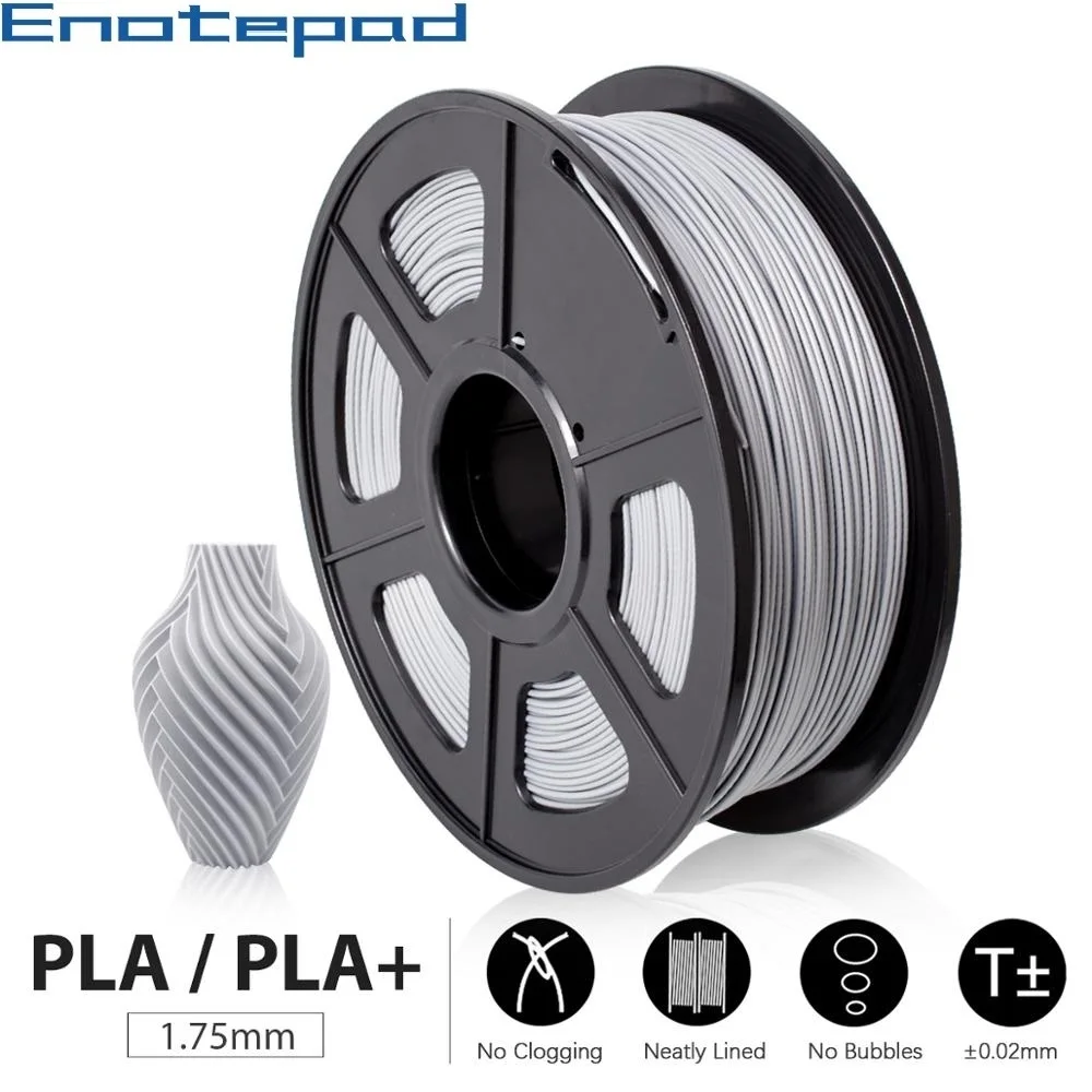 Enotepad PLA/PLA + 3D принтеры нити новый не токсично Материал 1 75 мм кг/2.2lbs с полным Цвет и Одежда высшего качества DIY