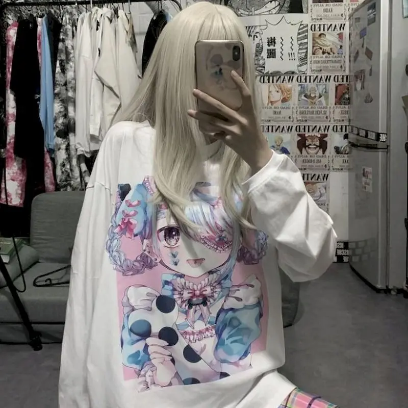 sweet t-shirt women clothes harajuku female ins Harajuku bf wind two-dimensional animation printing loose student white shirt
sweet t-shirt women clothes harajuku female ins Harajuku bf wind two-dimensional animation printing loose student white shirt