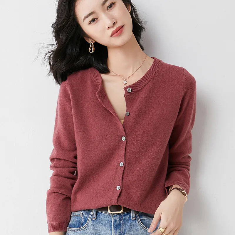 2021 Spring Autumn New Cardigan Sweater Women's Round Neck Knitted Sweater Short Sweater Pure Color Small Jacket
2021 Spring Autumn New Cardigan Sweater Women's Round Neck Knitted Sweater Short Sweater Pure Color Small Jacket