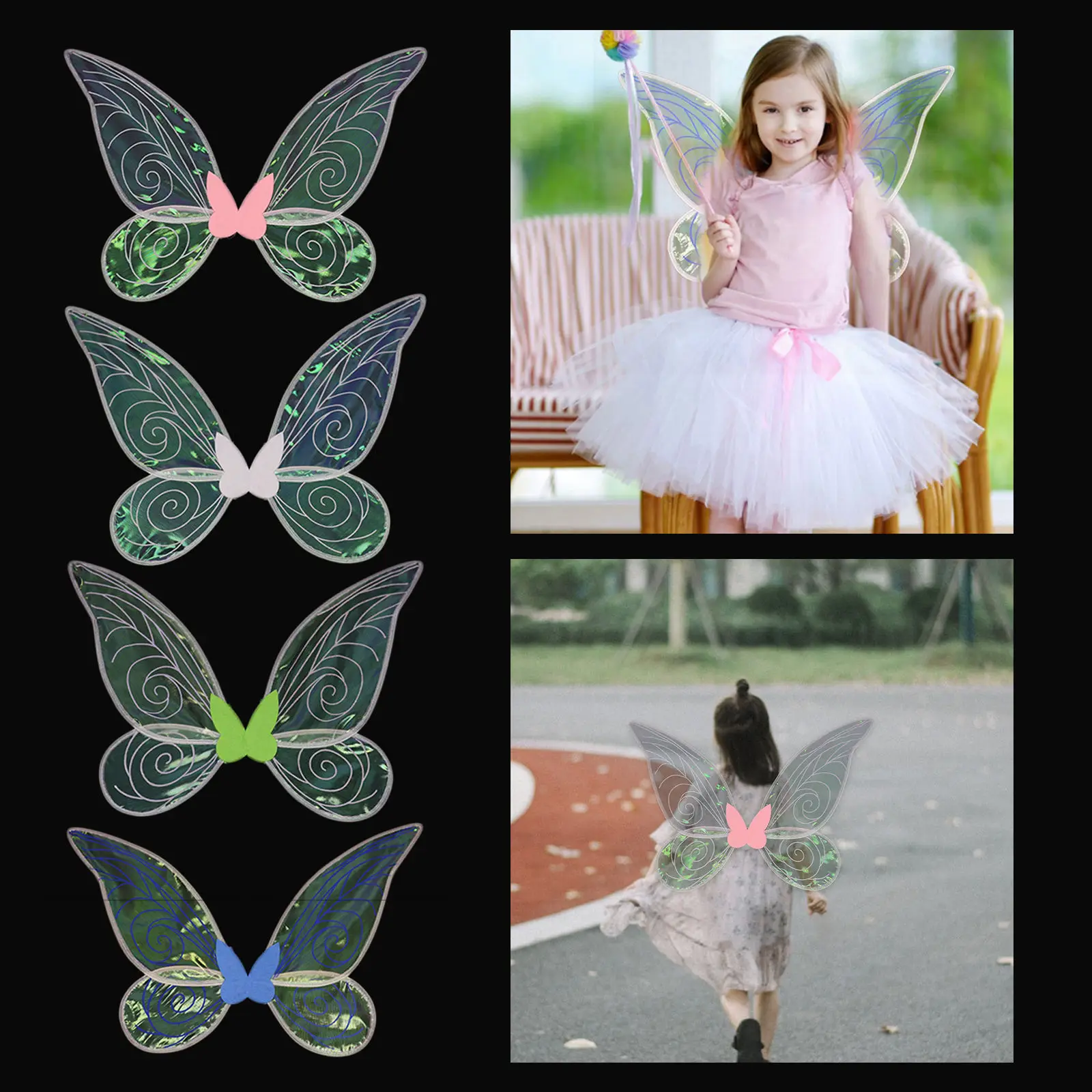 

Сказочный Эльф принцесса ангел крыло бабочка крыло фантазия одеваться для выступления подарок фотография аксессуары для женщин девочек