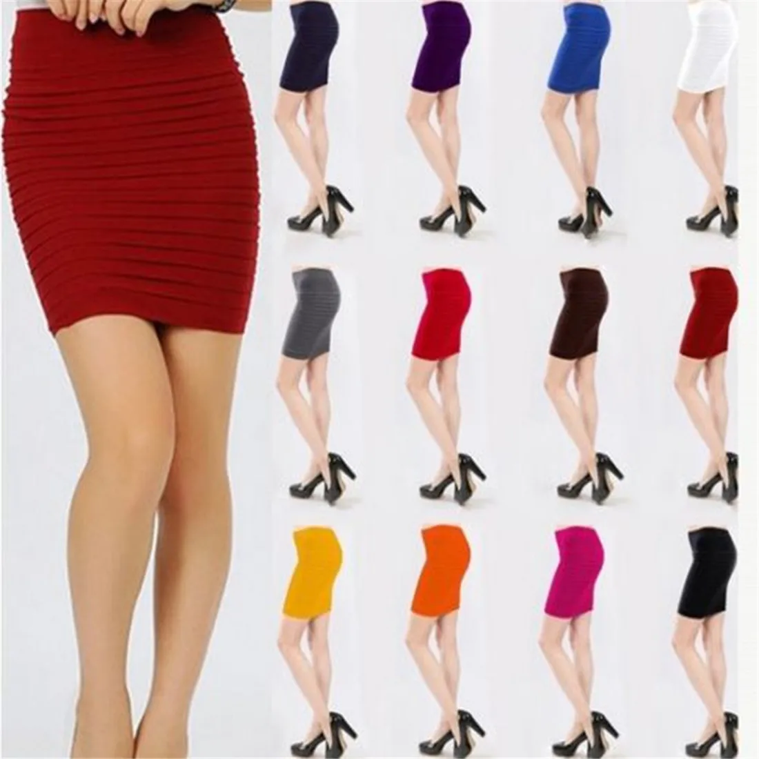 Fashion Women Skirt 2020 Summer Sexy High Waist Elastic Pleated Short Skirts Female Casual Plus Size Solid Color Pencil Skirts
Fashion Women Skirt 2020 Summer Sexy High Waist Elastic Pleated Short Skirts Female Casual Plus Size Solid Color Pencil Skirts