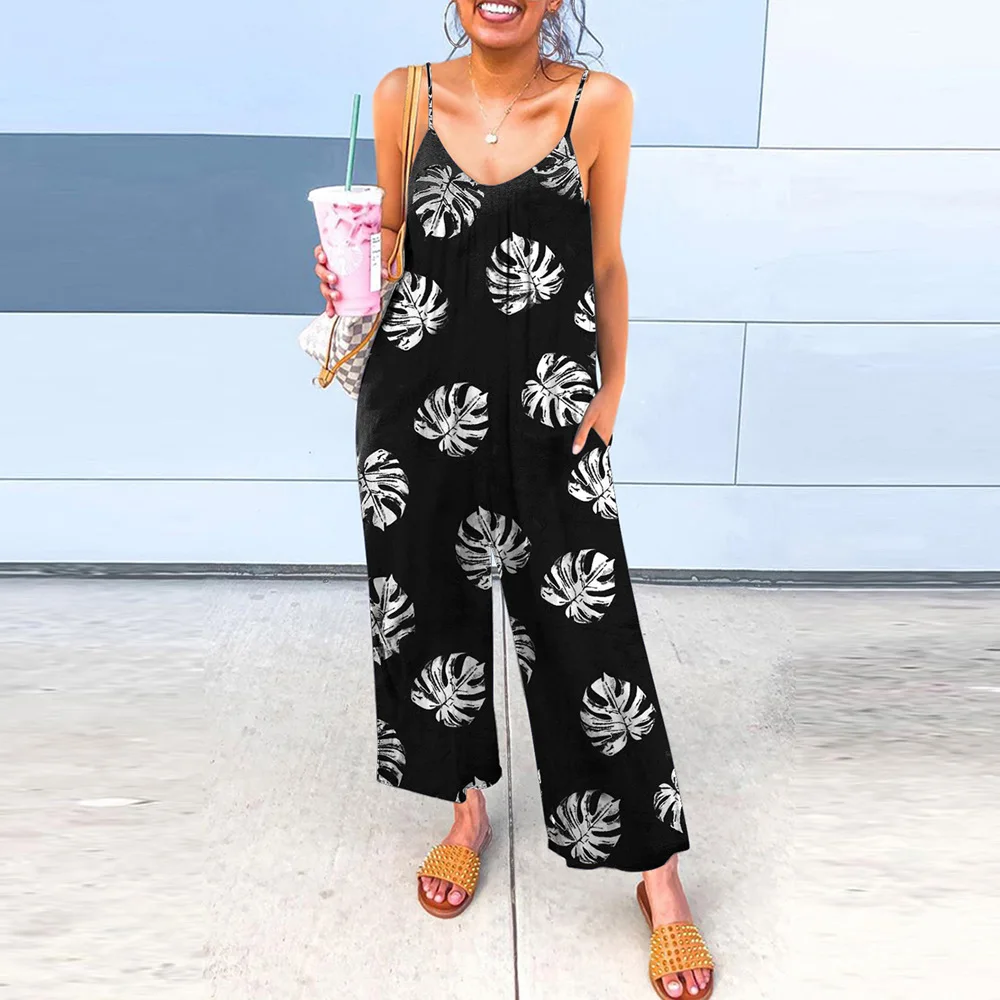 Jumpsuit Woman Floral Female Clothing Overalls Long Wide Leg Pants Loose Elegant Playsuit Combination Long Femme Women Set
Jumpsuit Woman Floral Female Clothing Overalls Long Wide Leg Pants Loose Elegant Playsuit Combination Long Femme Women Set