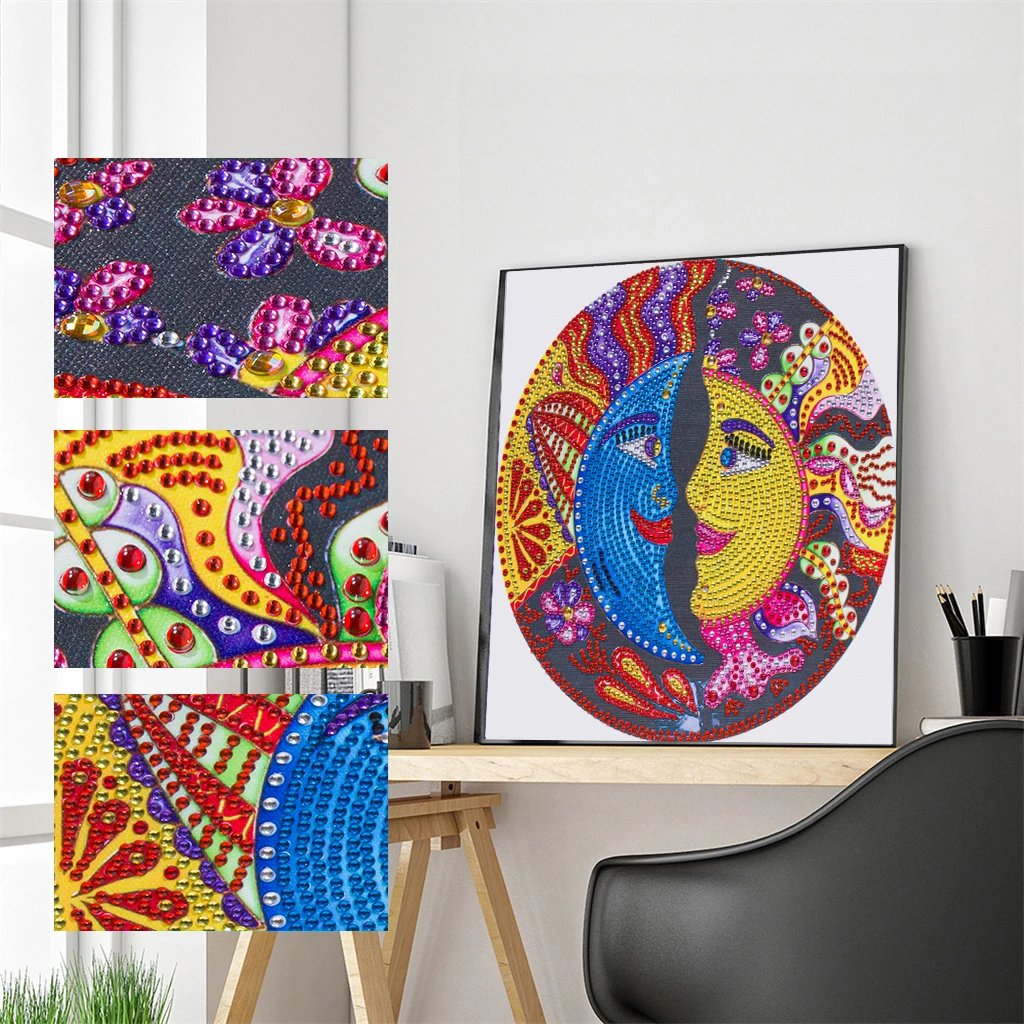 Алмазная живопись особой формы 5D, луна, солнце, мультфильм, алмазная вышивка, декор для вышивки крестиком 
Алмазная живопись особой формы 5D, луна, солнце, мультфильм, алмазная вышивка, декор для вышивки крестиком