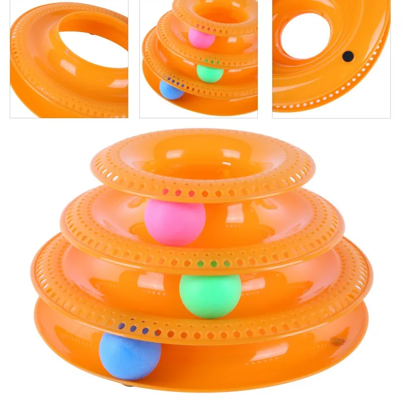 Three Levels Pet Cat Plastic Tower Tracks Disc Toys Intelligence Amusement Rides Shelf Cat Training Amusement Ball Toy
Three Levels Pet Cat Plastic Tower Tracks Disc Toys Intelligence Amusement Rides Shelf Cat Training Amusement Ball Toy