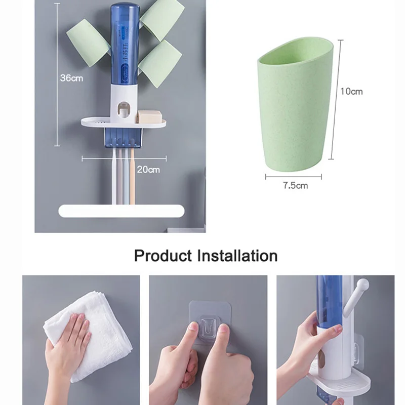 Wall Hanging Multifunctional Toothbrush Rack with Automatic Toothpaste Squeezer for Coupon Toothbrush Holder Organizer
Wall Hanging Multifunctional Toothbrush Rack with Automatic Toothpaste Squeezer for Coupon Toothbrush Holder Organizer