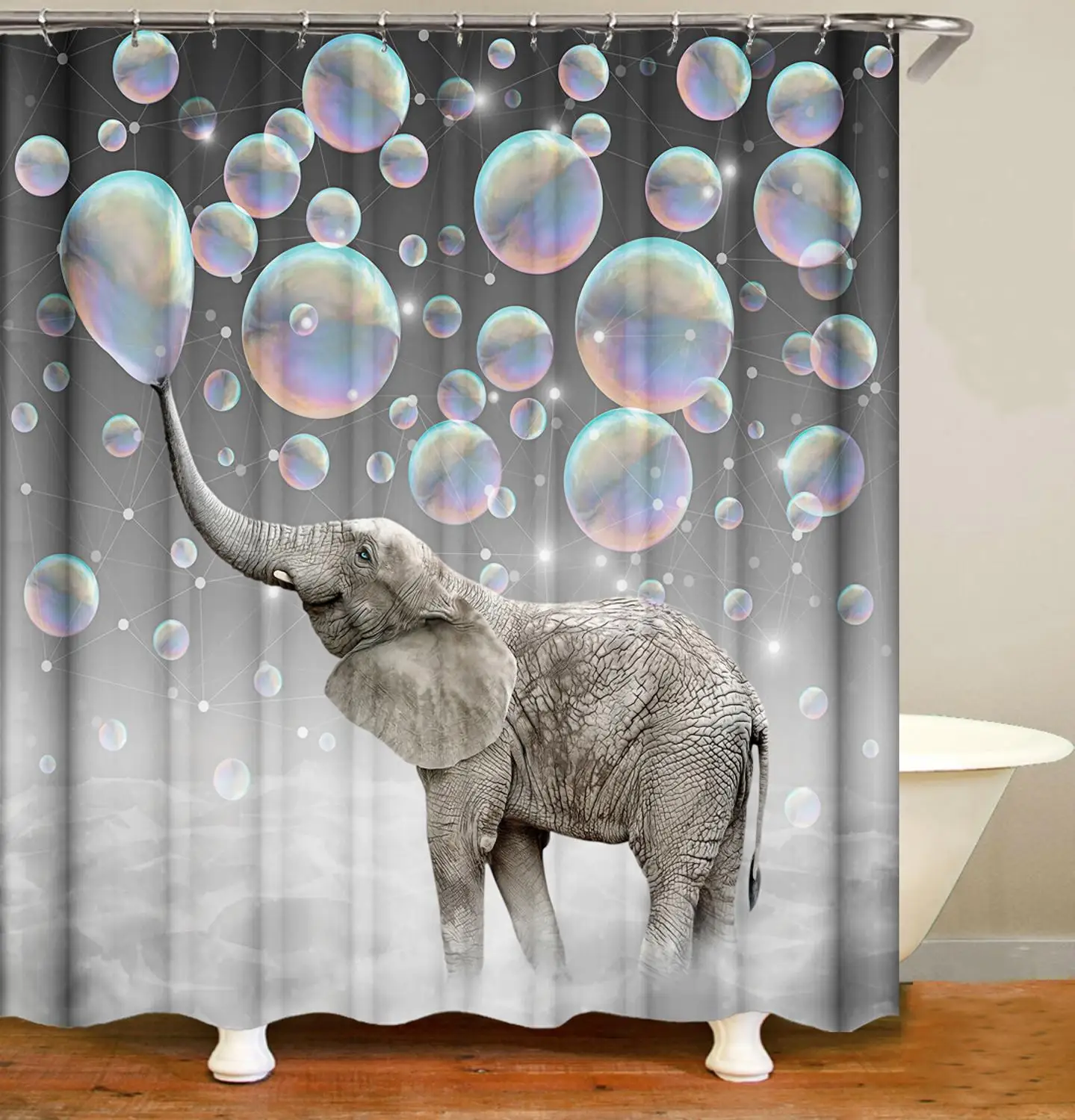 3D Elephant Shower Curtain Black White Color Waterproof Bathroom Curtain With 12 Hooks Bohemian Style Home Bathroom Decor
3D Elephant Shower Curtain Black White Color Waterproof Bathroom Curtain With 12 Hooks Bohemian Style Home Bathroom Decor