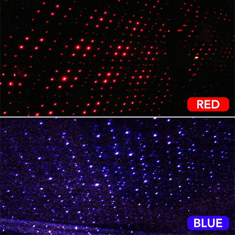 Синий Красный светодиодный фонари на крышу автомобиля проектор декоративная